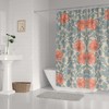 Victorian Garden Retro Shower Curtain, Antique Botanical Floral Bathroom Curtain 