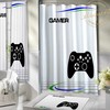 Video Game Bathroom Shower Curtain - Personalized Name and Gamer Decor
