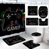 Video Games Gaming Designs for Your Boys Men Bathroom Gamer Shower Curtain