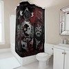 Viking Fenrir Wolf Designed Farmhouse White Bathroom Shower Curtain- Waterproof and Decorative