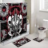 Viking Horn Helmet and Axe Shower Curtain - Bathroom Decoration