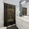 Viking Knotwork Story Shower Curtain For Housewarming Gift