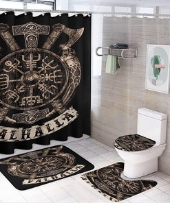 Viking Mythology Shower Curtain | Norse God Odin Waterproof Bathroom Decor