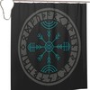 Viking Norse Mythology Warrior Compass Print Shower Curtain