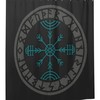 Viking Norse Mythology Warrior Compass Print Shower Curtain - Waterproof Bath Curtain