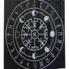 Viking Norse Mythology Warrior Compass Print Shower Curtain - Waterproof Bath Curtain with Design