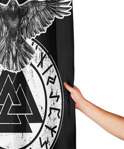 Viking Odin Thor God of Hammers Print Shower Curtain Decor for Home, Hotel, Office