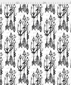 Viking Runic Arrows Shower Curtain Panel - Bohemian Chic and Unique Design
