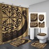 Viking Ship Shower Curtain Featuring A Dragon Head For A Nautical Bathroom