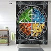 Viking Symbols Shower Curtain for a Nordic Feel
