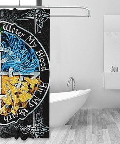 Viking Symbols Shower Curtain for a Nordic Feel