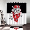 Viking Tough Bulldog Shower Curtain - A Unique And Cool Addition To Your Bathroom