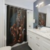 Viking Warrior Knotwork Story Shower Curtain - Housewarming Gift Idea
