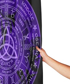 Viking Wiccan Wicca Print Shower Curtain - Waterproof Bath Curtain with Bathroom Decor for Home, Hotel, Office