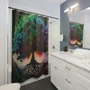 Viking Yggdrasil 2 Knotwork Story Shower Curtain - Housewarming Gift