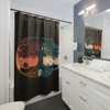 Viking Yggdrasil Knotwork Story Shower Curtain - Housewarming Gift