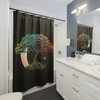Viking-Themed Yggdrasil The World Tree Shower Curtain for Artistic Bathroom Decor 