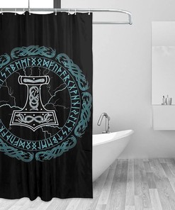 Vikings Norse Mythology Shower Curtain for Home and Hotel Bathroom Decoration