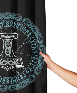 Vikings Norse Mythology Shower Curtain for Home and Hotel Bathroom Decoration