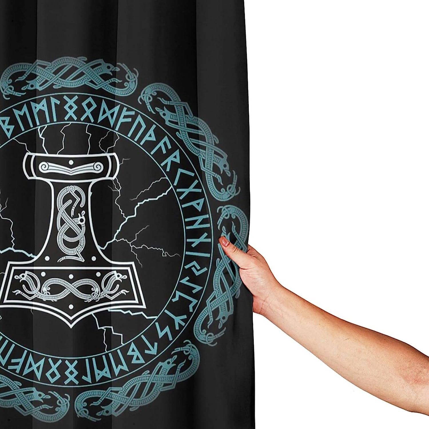 Vikings Norse Mythology Shower Curtain for Home and Hotel Bathroom Decoration