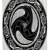 Vikings Shield Pattern Shower Curtain For Medieval Bathroom Decor