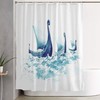 Vikings Ships Water Warship Shower Curtain For Nautical Bathroom Decor