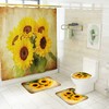 Vintage 3D Retro Sunflower Flowers Shower Curtain For Your Bathroom