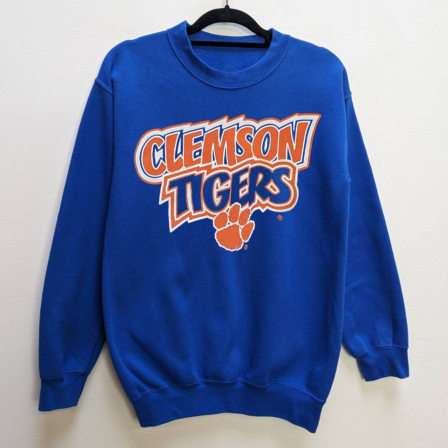 Vintage 90s Clemson Tigers Crewneck Sweatshirt - Made in USA for NCAA Fans