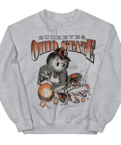 Vintage 90s Ohio State Buckeyes Mascot Basketball NCAA Fans Tee-Shirt