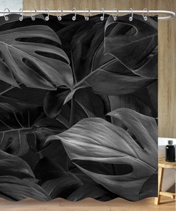 Vintage Abstract Flowers Shower Curtain In Minimalistic Style For A Timeless And Elegant Bathroom Decor