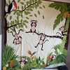 Vintage Allure Monkey Shower Curtain Bananas Vibrant Cute Unisex Bathroom Decor