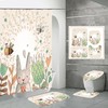 Vintage American Nature Elegant Decor Easter Rabbit Shower Curtain 