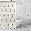 Vintage Anchor Print Waterproof Fabric Shower Curtain for Bathroom