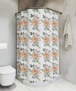 Vintage And Boho Floral Curtain Set For A Unique Shower Experience 