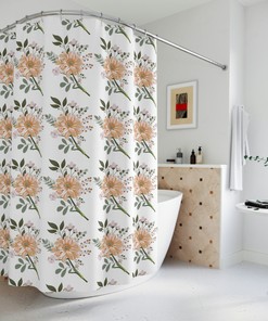 Vintage And Boho Floral Curtain Set For A Unique Shower Experience