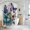 Vintage Aqua Butterfly Shower Curtain - Unique Bathroom Accessories