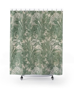 Vintage Art Nouveau Leaf Shower Curtain: A Graceful Addition To Your Vintage Bathroom Decor
