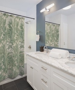 Vintage Art Nouveau Leaf Shower Curtain: A Graceful Addition To Your Vintage Bathroom Decor