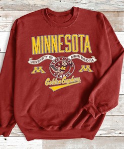 Vintage Basketball NCAA Sweatshirt & T Shirt - Minnesota Golden Gophers College Fan Gift