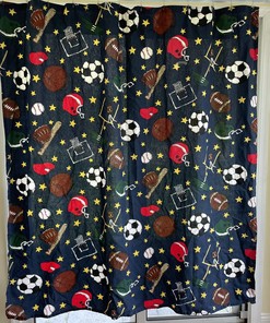 Vintage Basketball Shower Curtain with Artistic Print for Vintage Lovers 