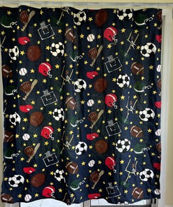 Vintage Basketball Shower Curtain with Artistic Print for Vintage Lovers