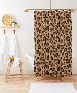 Vintage Bathroom Shower Curtains - Classic Brown Tan Camel Shower Curtain Bundle