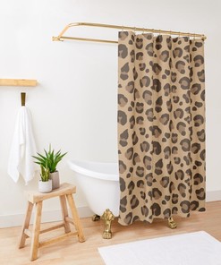 Vintage Bathroom Shower Curtains - Classic Brown Tan Camel Shower Curtain Bundle