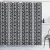 Vintage Boho Shower Curtain - Ethnic and Bohemian Bathroom Decor with Aztec Prints