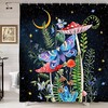 Vintage Botanical Butterfly Mushroom Tropical Leaves Shower Curtain - Bathroom Accessories