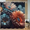 Vintage Botanical Flower Shower Curtain - Medieval Bathroom Decor