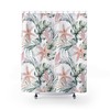 Vintage Botanical Pattern Tiger Lily Palm Leaves Shower Curtain For A Classic Look