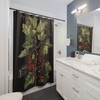 Vintage Botanical Shower Curtain - Red Currant Design 