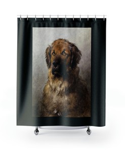 Vintage Brown Doggy Humor Shower Curtain - Fun Wedding Gift Idea