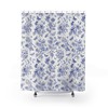 Vintage Butterfly Meadow Wild Flower Shower Curtain - Antique Cottage Garden Bathroom Decor with Chic Toile Design